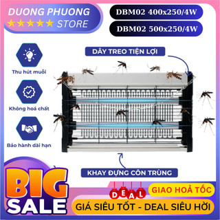 Đèn bắt muỗi rạng đông dbm02 - đèn bắt muỗi treo tường thông minh - tích hợp 2 chế độ - có quai treo tiện lợi - bh 12th