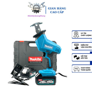 Máy cưa kiếm dùng pin Makita, máy cưa cầm tay tặng kèm 4 lưỡi cưa