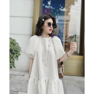 Váy bầu dáng babydoll chất liệu xốp nhẹ sang chảnh M41