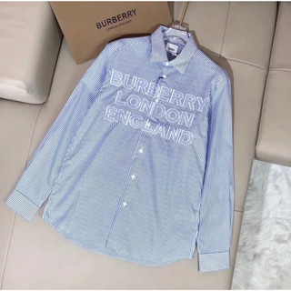 Áo sơ mi nam bbr kẻ xanh siêu cấp - sơ mi nam bbr hoạ tiết thêu chữ ngực cao cấp hot 2023