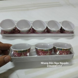 Bộ 3 ly, 5 ly Melamine đựng nước thờ cúng