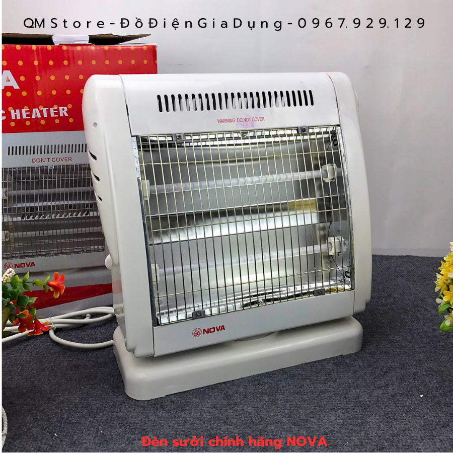Đèn sưởi NOVA FG-10A 2 bóng chính hãng, Quại sưởi điện NOVA công nghệ Halogen công suất lớn QM Store