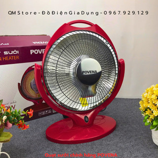 Quạt sưởi Povena PVN-SH28 bóng đèn Halogen chính hãng, Quạt sưởi Povena làm nóng nhanh QM Store