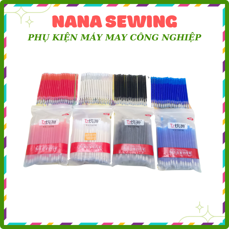 Combo 100 ngòi bút vẽ vải bay màu,bút đánh dấu vải, ruột bút bay màu nhiệt - Phụ kiện máy khâu