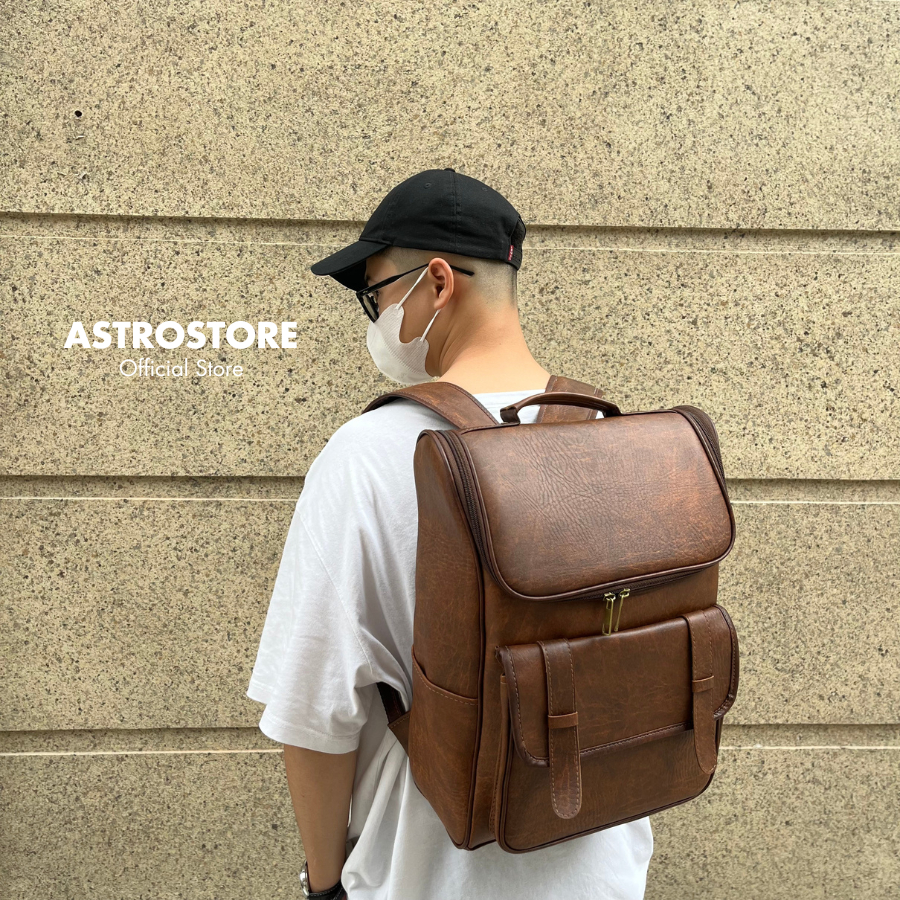 Balo Da cao cấp, kích thước lớn chống sốc, chống nước thời trang nam nữ khích thước 43cmx30cm D02