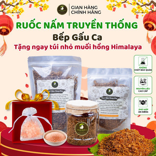 500g Ruốc nấm hương bếp Gấu Ca chân nấm Việt siêu sạch, siêu ngon, chà bông nấm, món ngon thuần chay, nấm ruốc,khô nấm