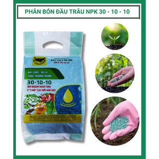 Phân bón đầu trâu 30-10-10 cho rau màu-hoa-cây cảnh gói 1 kg