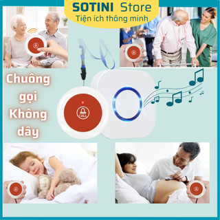Chuông Gọi nhắc nhở, trợ giúp, liên lạc Không dây SOTINI Công nghệ mới, Cao Cấp, dùng cho gia đình, khách sạn, bệnh viện