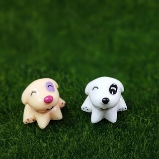 Chó con đáng yêu trang trí tiểu cảnh chậu cây