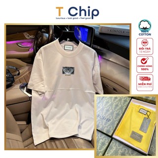 (Full Box) Áo thun tay lỡ form rộng TChip Mã H295 - Áo thun nam nữ cổ tròn unisex nhiều màu lựa chọn Oversize in hình