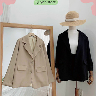  Áo vest blazer công sở khoác ngoài dài tay 2 lớp dày dặn dễ phối đồ 