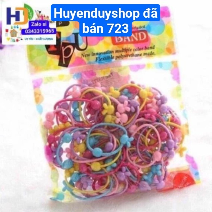 Túi 50 dây CỘT buộc tóc cho bé