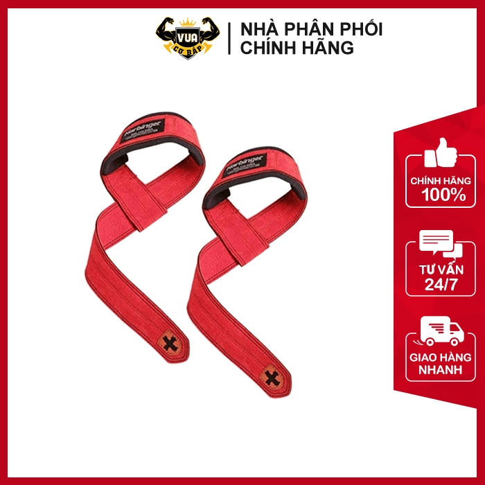Dây Kéo Lưng Harbinger Padded Leather Lifting Straps – Đỏ