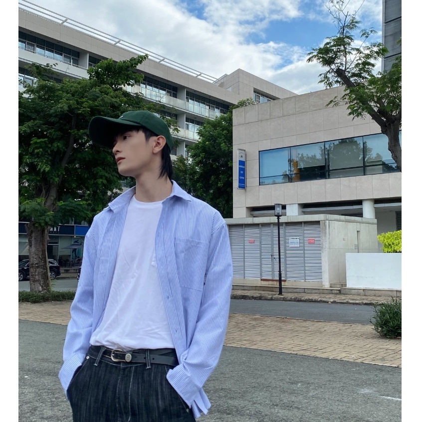 Áo Sơ Mi Kẻ Sọc Dài Tay Boiz CLUB Form Rộng Nam Nữ Unisex Vải Cotton Lụa Cao Cấp Mẫu Hot 2024 | BigBuy360 - bigbuy360.vn