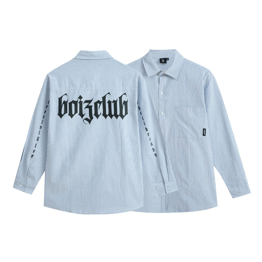 Áo Sơ Mi Kẻ Sọc Dài Tay Boiz CLUB Form Rộng Nam Nữ Unisex Vải Cotton Lụa Cao Cấp Mẫu Hot 2024 | BigBuy360 - bigbuy360.vn