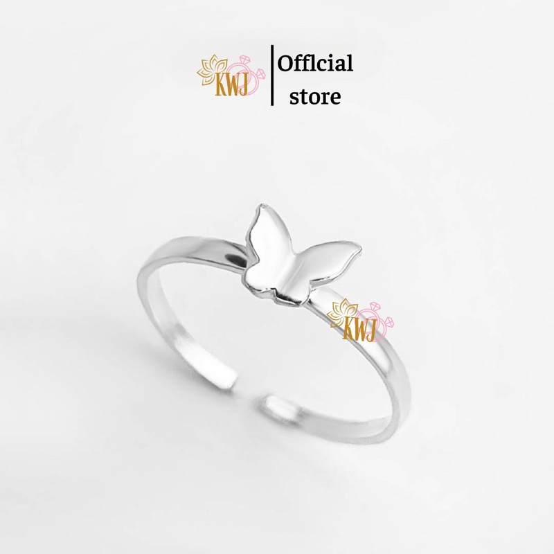Nhẫn nữ hình bướm, nhẫn bạcNBKWJ277