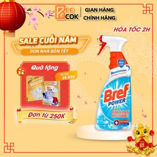 Chai xịt tẩy nấm mốc diệt 99,9% vi khuẩn Bref Power 750ml