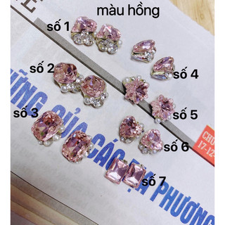 ( lẻ 1 viên) Charm đá khối,đá chùm nails,charm đá cao cấp đính móng