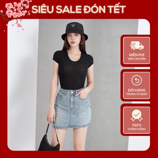 Chân Váy Denim Nữ Ngắn BUSY Jeans Mềm Không Co Giãn CVJN