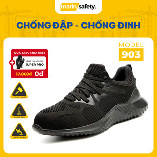 Giày bảo hộ lao động siêu nhẹ AGOTA A903 dáng thể thao, có mũi thép chống va đập, đế lót Kevlar chống đâm xuyên