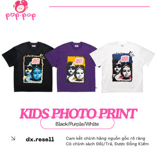 Áo thun poppop kids photo print tee unisex dx.resell