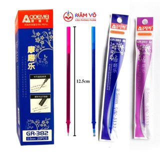 [GR382] HỘP 20 Ruột Bút Gel Xóa Được AODEMEI GR 382 3132 Thay vào Bút Gel NẮP ĐẬY / Bút 3176 Ngòi 0.5mm (Mực Xanh, Tím)