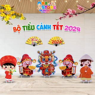 Set tiểu cảnh tết giáp thìn 2024 bằng fomex 5mm trang trí nhà cửa sân vườn cực đẹp