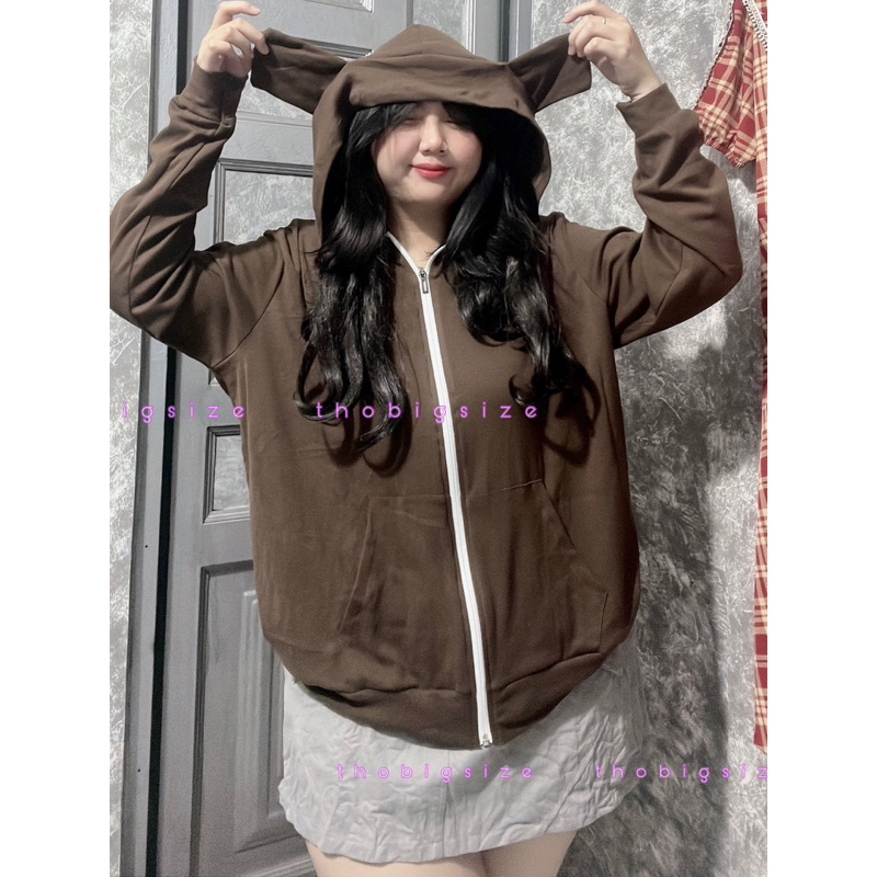 Siêu Phẩm Áo Khoác Tai Thỏ Bigsize Freesize 100kg