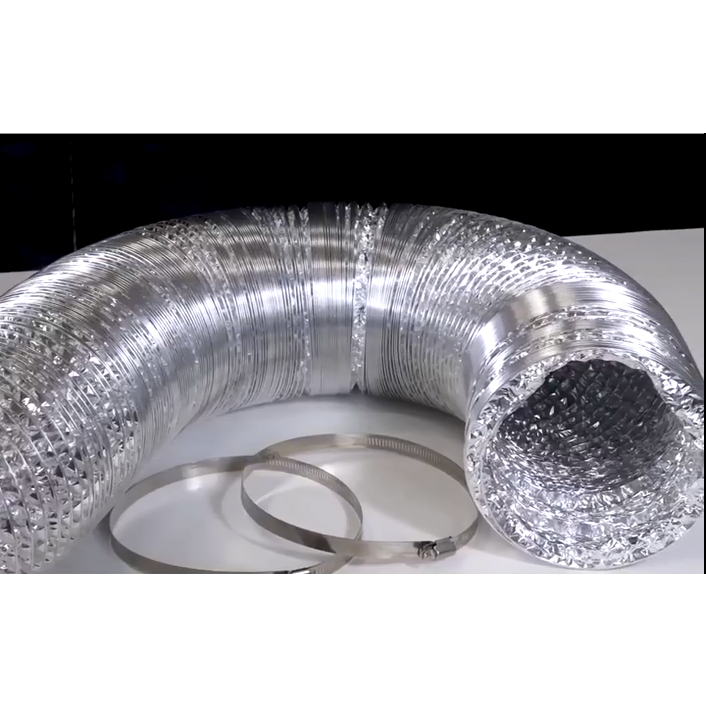 Ống sun bạc thông gió Phi 100mm - 400mm máy hút mùi dài 8m.Dẫn khói cho các nhà hàng quán ăn