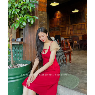 Đầm tiệc đen phối tay ngực lưới - Mẫn
