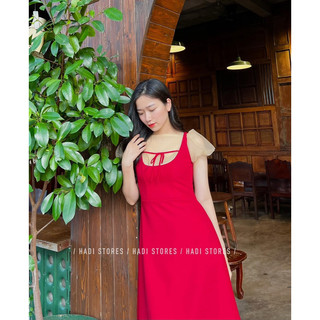 Đầm tiệc đen phối tay ngực lưới - Mẫn