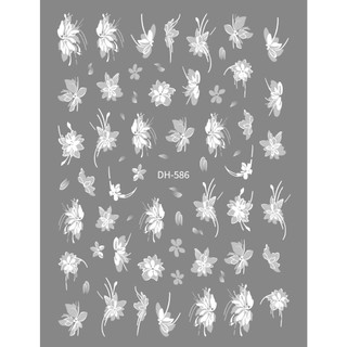 Sticker hoa luạ bướmm lụa mẫu mới