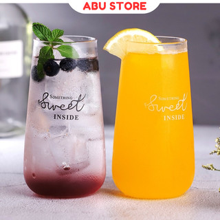 Ly thủy tinh phong cách Hàn Quốc cute dễ thương chịu nhiệt COFFE HOUSE 400ML ABUSTORE