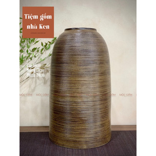 Bình chuông gốm size đại cao 48cm cắm cành đào, mai, mận trang trí ngày tết | TK04