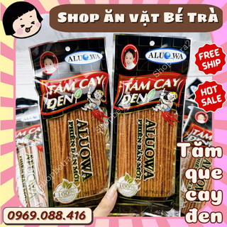 Tăm cay đen Aluowa, tăm que cay ăn vặt cổng trường