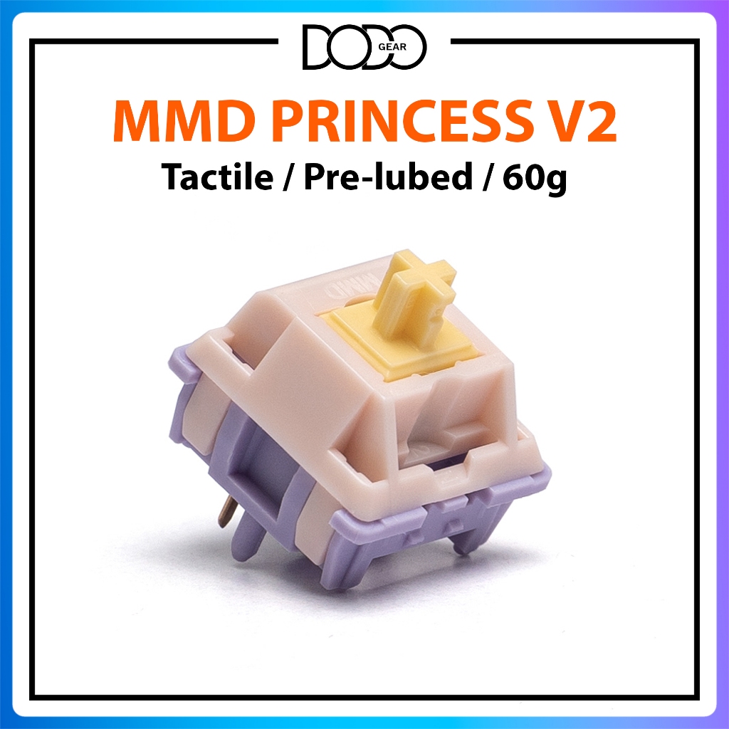 Switch MMD Princess 5 PIN Linear 45g Tactile 60g công tắc bàn phím Switch MMD Princess Linear Princes Tactile DoDo Gear | BigBuy360 - bigbuy360.vn