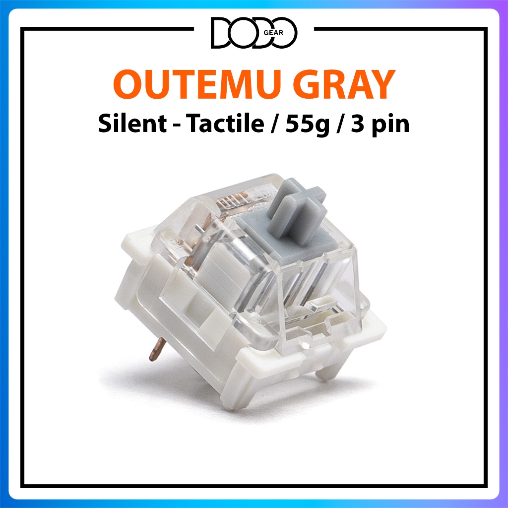 Switch Outemu Silent Lime Peach Crystal Gray White Yellow công tắc bàn phím Switch Silent yên tĩnh không tiếng DoDo Gear | BigBuy360 - bigbuy360.vn