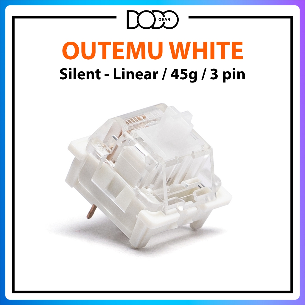 Switch Outemu Silent Lime Peach Crystal Gray White Yellow công tắc bàn phím Switch Silent yên tĩnh không tiếng DoDo Gear | BigBuy360 - bigbuy360.vn