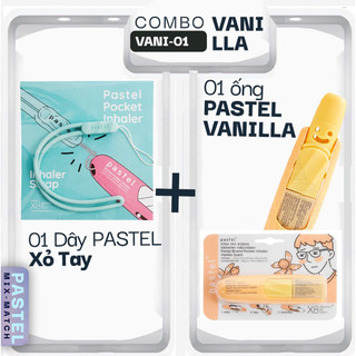 Ống hít thông mũi thảo mộc hương vanilla pastel kết hợp kèm phụ kiện trẻ trung