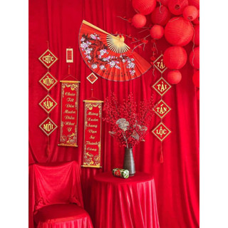 Vải NHUNG đỏ làm phông nền, rèm,, làm nơ noel, châu nhung trang trí trung thu, trang trí tết