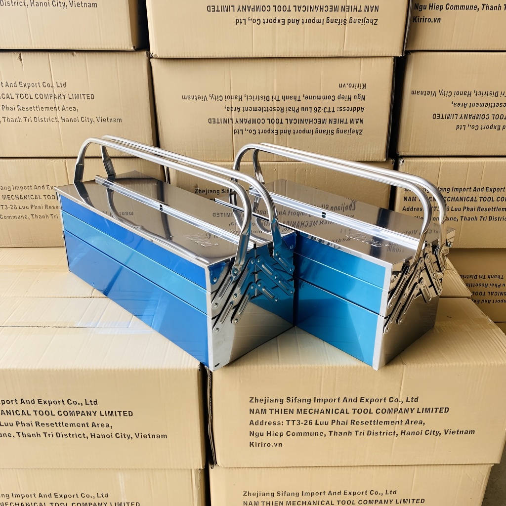 Thùng Đựng Đồ Nghề INOX 3 Tầng 5 Ngăn [CAO CẤP], hộp đựng đồ nghề sửa chữa