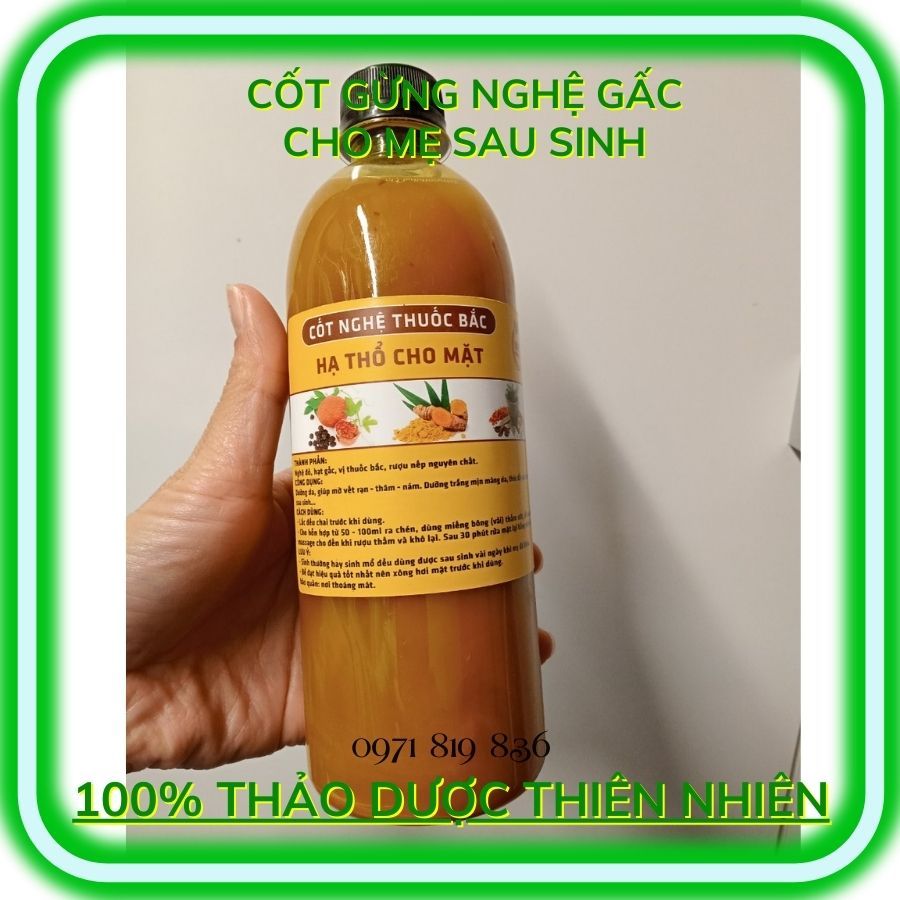 Cốt Gừng Nghệ Gấc hạ thổ cho Body Mặt Cốt Gừng Nghệ Gấc cho phụ nữ sau sinh