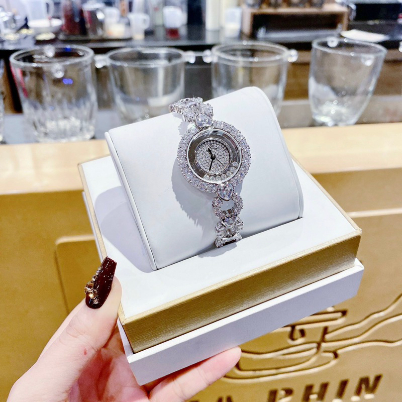 Đồng hồ nữ chính hãng Royal Crown 6255 mặt tròn siz 32mm đính full đá