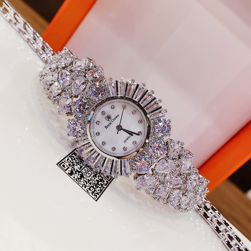 Đồng hồ Nữ Royal Crown 5396 ,6525, mặt tròn dây đính đá chính hãng