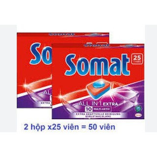 Viên rửa bát Somat All in 1 hộp 50 viên