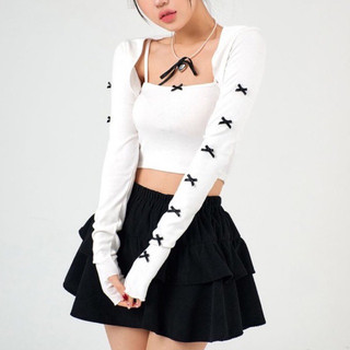 Set áo đính nơ Rachel set