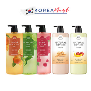 Sữa tắm hàn quốc happy bath natural body wash 900g - korea mart