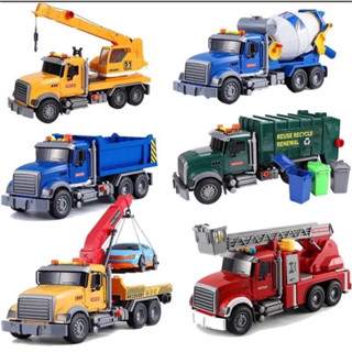 Xe ô tô đồ chơi trẻ em cỡ lớn cho bé trai mô hình cứu hỏa, cần cẩu, trộn bê tông, chở rác, cứu hộ, quà tặng sinh nh