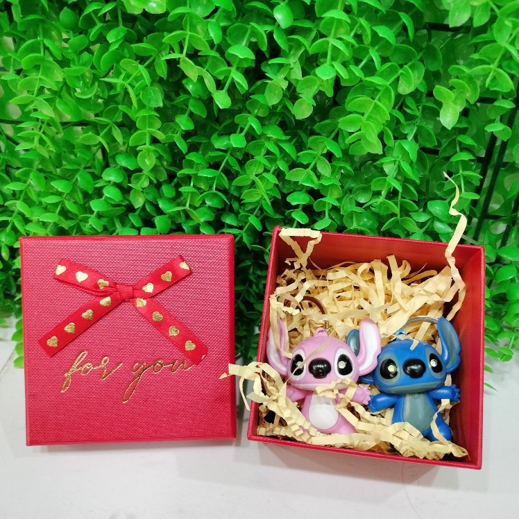 Móc Khoá Hình Stitch Có Đèn Led Phát Nhạc I Love You Dễ Thương