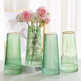 Lọ hoa thủy tinh da ếch decor cao cấp